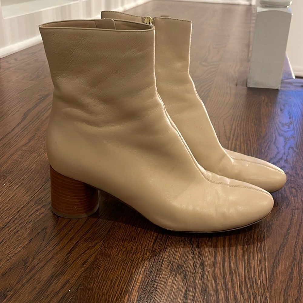 Light Tan Leather Vince Boots